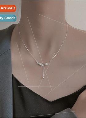 Flash diamond wheat peace necklace women 2023 new niche tass