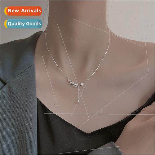 Flash diamond wheat peace necklace women 2023 new niche tass