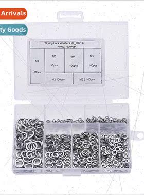 500PCS Set Spring Washers Spring Washers M2 M2.5 M3 M4 M5 M6