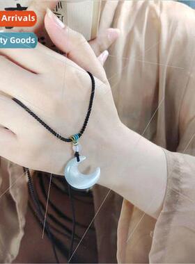 Chinese cat eye moon collarbone chain cool necklace niche cr