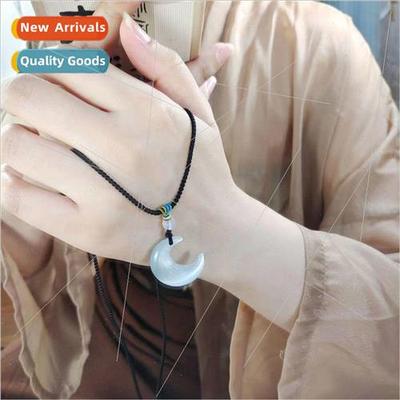 Chinese cat eye moon collarbone chain cool necklace niche cr