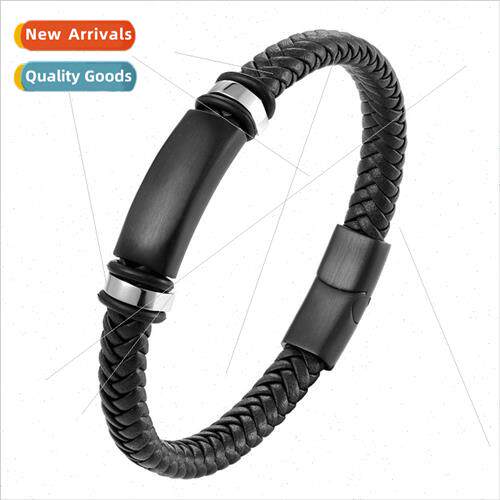Europe Vintage Black Blue Brown Woven Men Bracelet