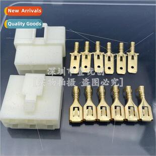 6.3mm automotive connectors ABS wh locating holes 6 holes fl