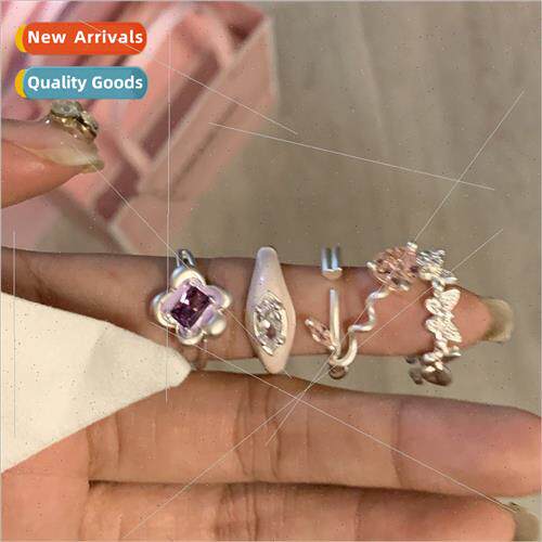 Koreains tide fashion hundred colorful diamond love flower r