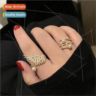 2021 angel new ring wings female open tide cold ins