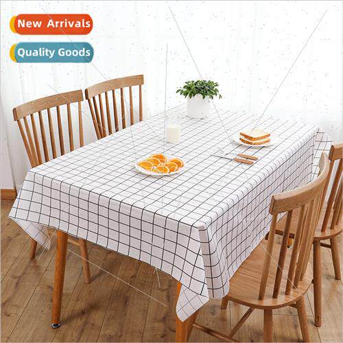 Home plaid waterproanti-scald oil-protablecloths square wate