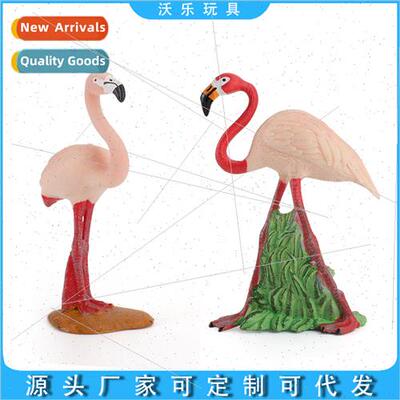 birds flamingo model solid static home office desk cute orna