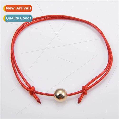 Polished round beads unisex travel souvenir red bracelet cut