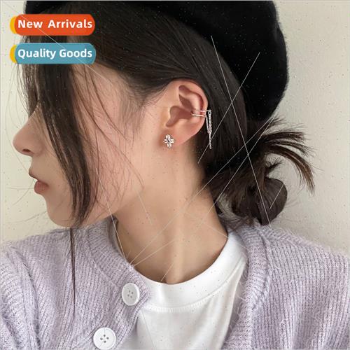 Chain tassel double layer ear clips ins Korea minimalist win