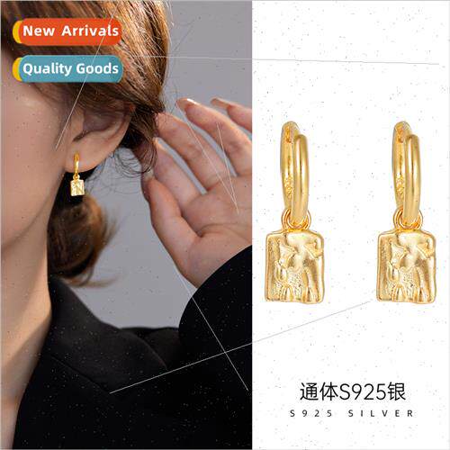 925 lver Minimalist Dot Dot Dash Earrings Buckle che Water D