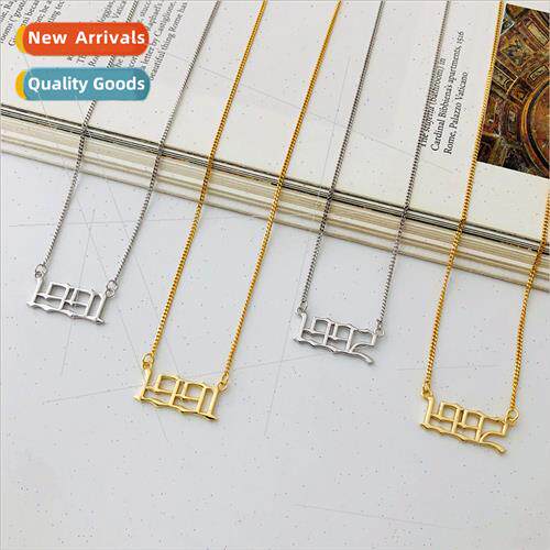 925 silver Digal Necklace Women Europe Vintage Hollow Ins mp