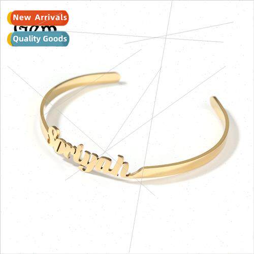 New DIY stainless steel letter bracelet metal wind vacuum pl