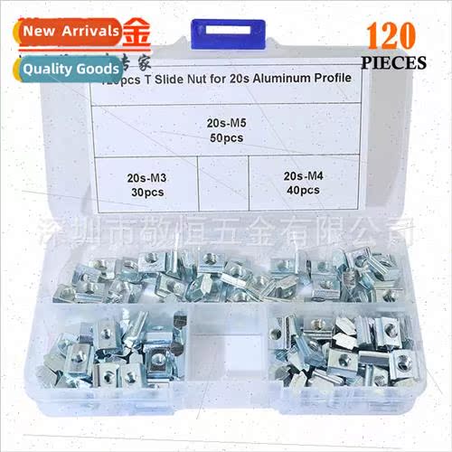 120pcs M3 M4 M5 20 EU Slider Nuts适用Aluminum Profiles T-Sha