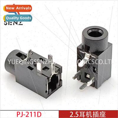 2.5mm headphone socket PJ-211D Plastic Horizontal 4-prong DI