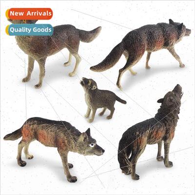 Forest animals green wolf model children puzzle cognive wolf