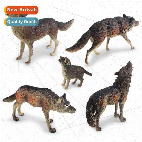 Forest animals green wolf model children puzzle cognive wolf