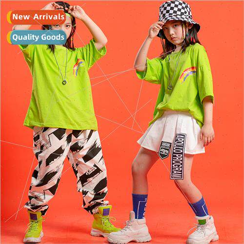 Childrens loose short-sleeved permance clothes elementary sc