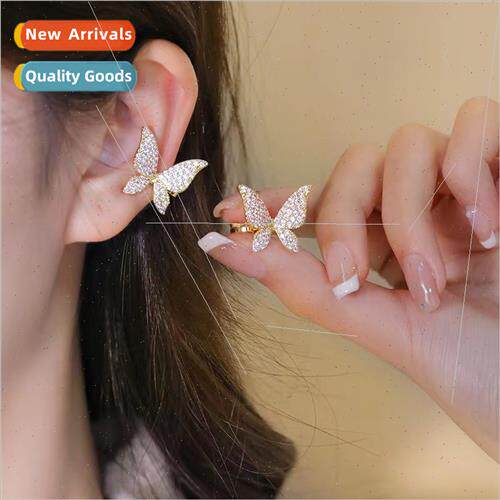 Full diamond butterfly ear bone clip whout ear holes female