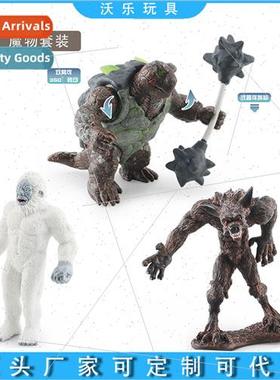 Mythological Monsters Battle Turtle Yeti Werewolf Western Ba
