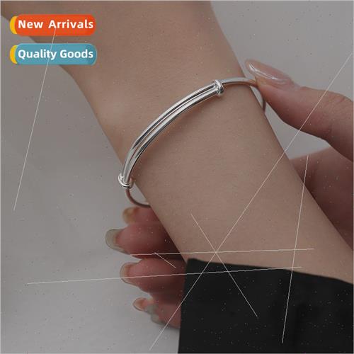 Silver-plated bracelet female vintage glossy frosted bracele