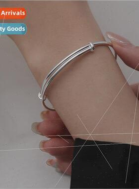 Silver-plated bracelet female vintage glossy frosted bracele