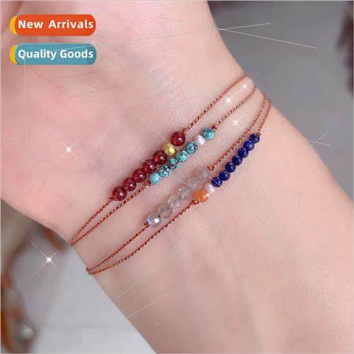 Colorful rope natural red pearl garnet garnet green pine moo