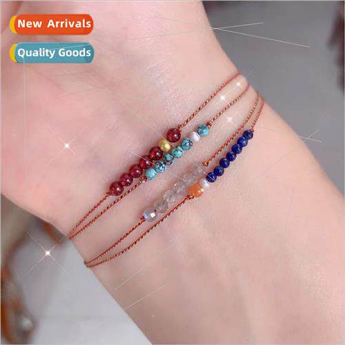 Colorful rope natural red pearl garnet garnet green pine moo