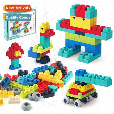 large particles assembled soft plastic blocks can be gnawed