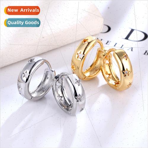 Europe anchor new popular simple earrings star earrings holl