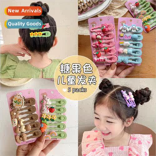 Handmade cartoon hair clips star Dai  strawberry bear childr