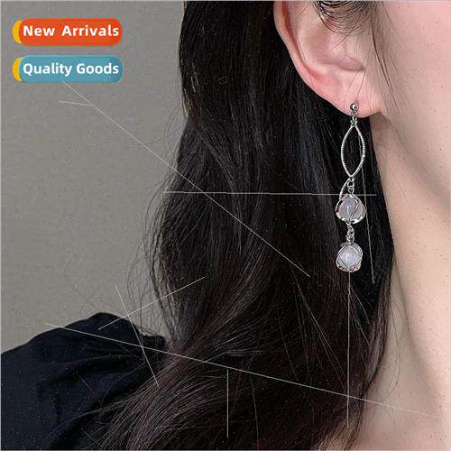 Tassel long earrings earrings thin female round face earring