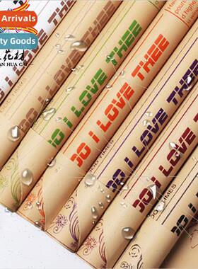 New waterproEnglish flower wrapping paper material gift wrap