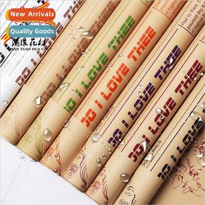 New waterproEnglish flower wrapping paper material gift wrap