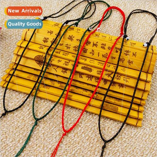 Fine paragraph two beads necklace rope handmade braided 2 be