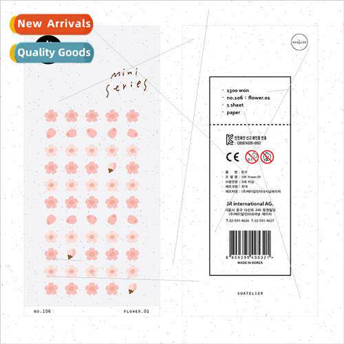 Korea Cherry Blossom 106 Marker Sticker Material Decorative