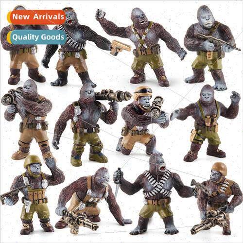 Animals Jurassic Small Mini Battle Ape Solid King Kong Ape w