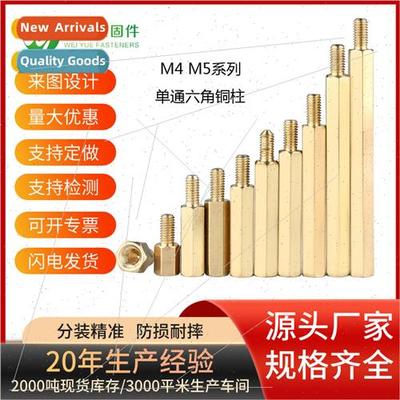 ngle-head hexagonal copper column ngle pass isolation column