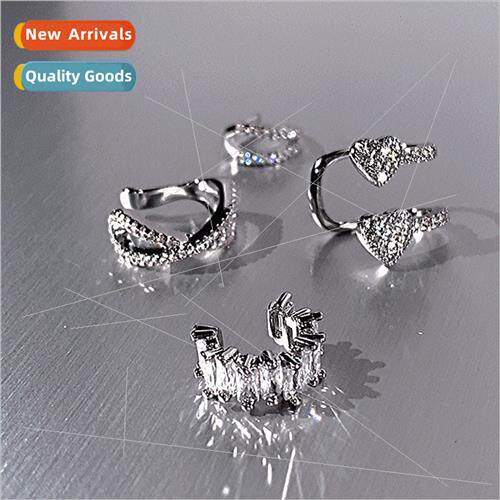 flash to out focus love full diamond ear bone clip female wh