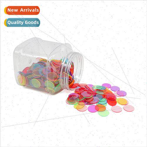 19mm Plastic Chip pcs Transparent ABS Colorful Round pcs Gam