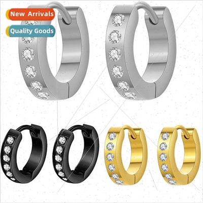 Europe earrings适用men women with diamond zirconia earrings