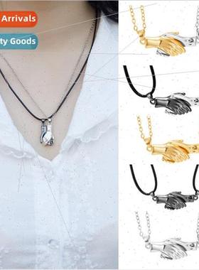 Couple necklace magnet attracts each other a pair men women