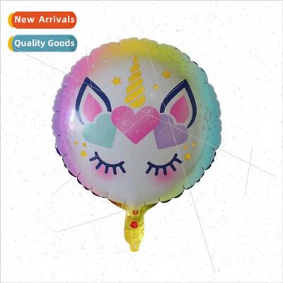 New 18-inch round rainbow unicorn balloons Children birthday