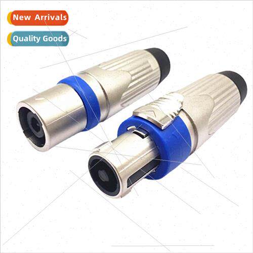 All-metal audio four core speaker plug male female audio cab