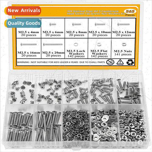 565pcs 150pcs304 hexagon socket head cap screws nuts wh flat