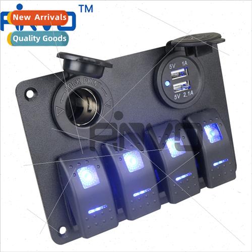 Four-posion warps boat-shaped warps swch wh dual USB 12-24V