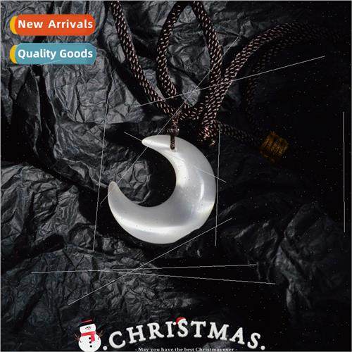 moonlight niche cute fairy cat eye stone moon necklace girlf