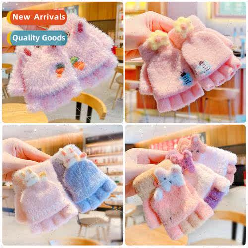 Children gloves fall winter baby men women thickened warm gl