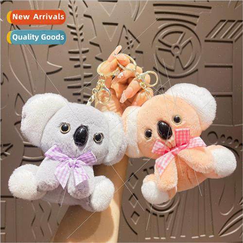 Cute bow tie koala keychain doll schoolbag pendant plush toy