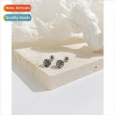 Korea Hundred irregular round bead earrings fashion men wome