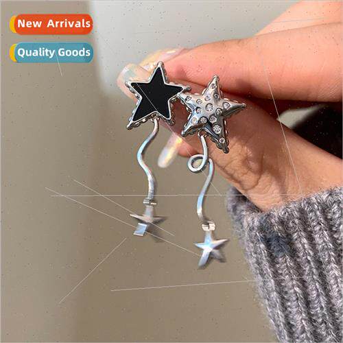 sweet cool asymmetric star tassel ear clip whout ear hole fe